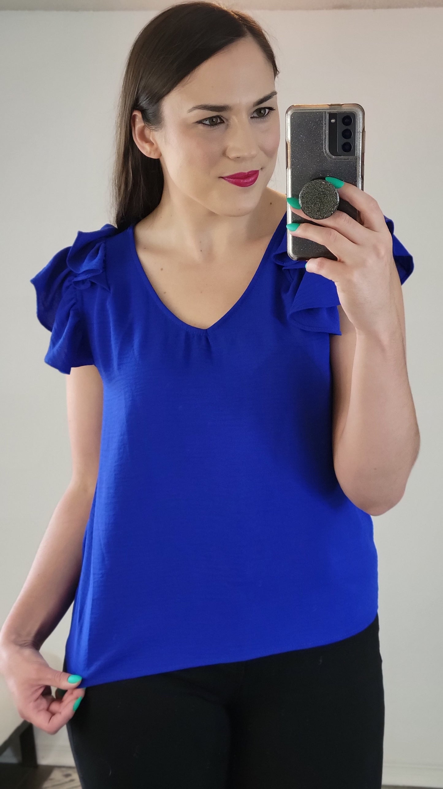Royal Blue Airflow Top "Aly"