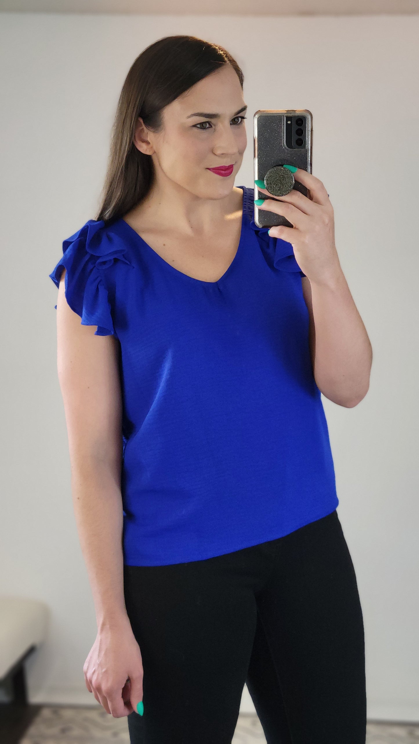 Royal Blue Airflow Top "Aly"