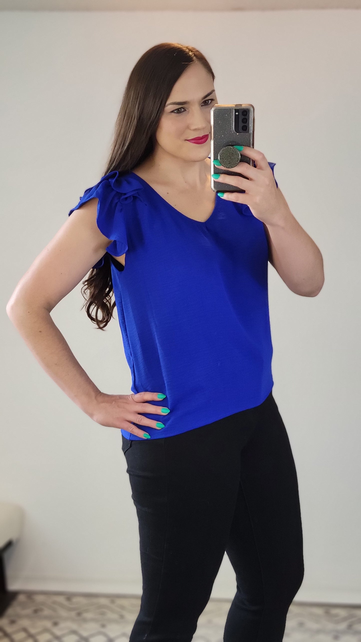 Royal Blue Airflow Top "Aly"