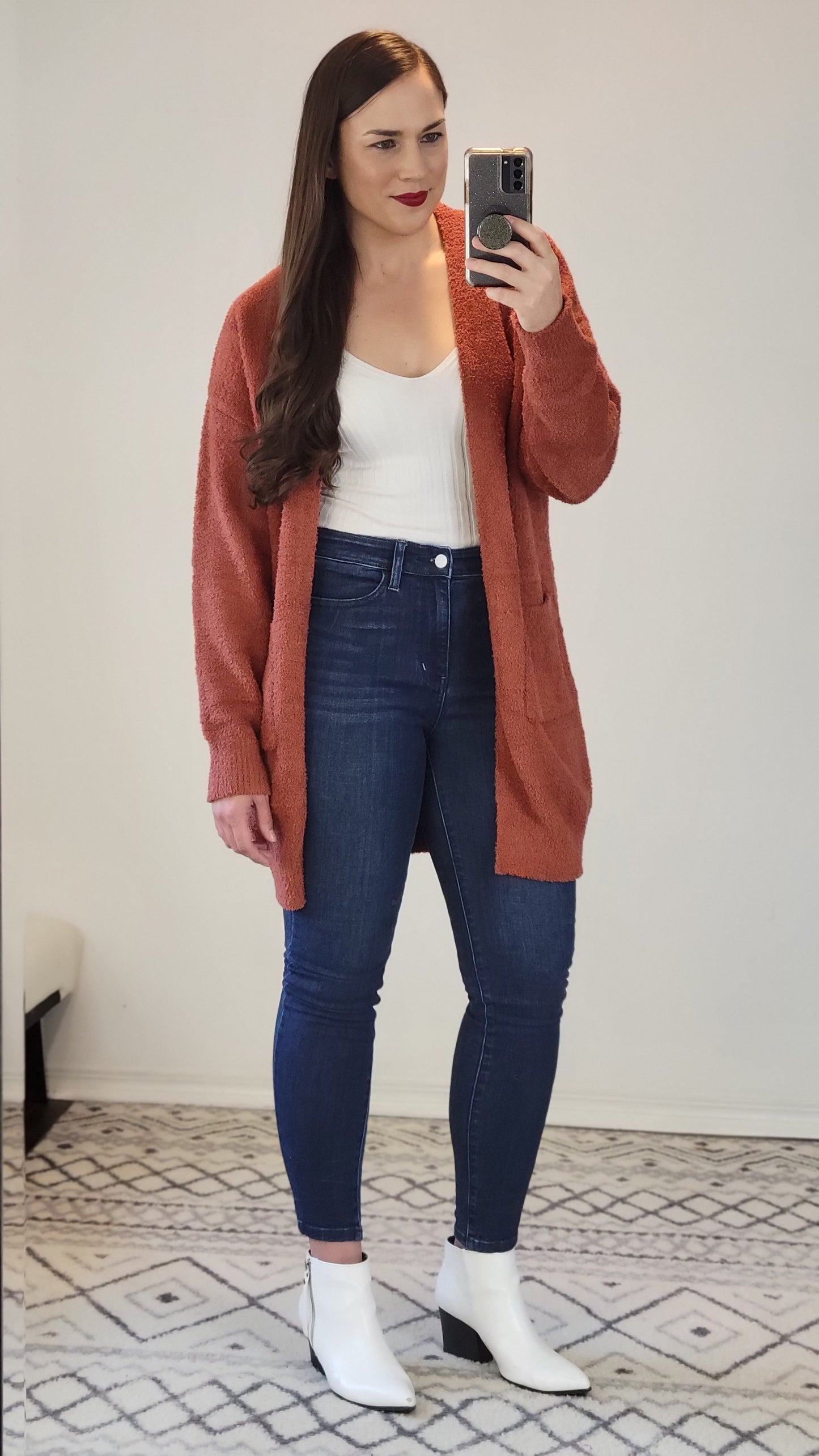 Cinnamon Soft Cardigan with Pockets "Sybil"