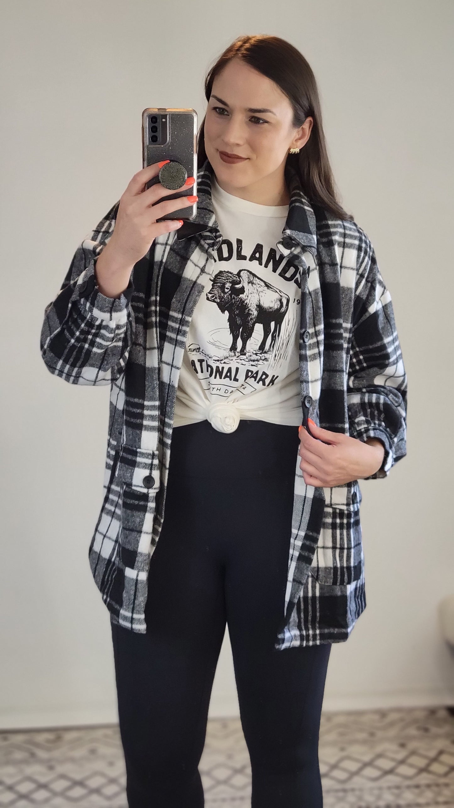 Cream Badlands Bison Graphic Tee "Amelia" (S)