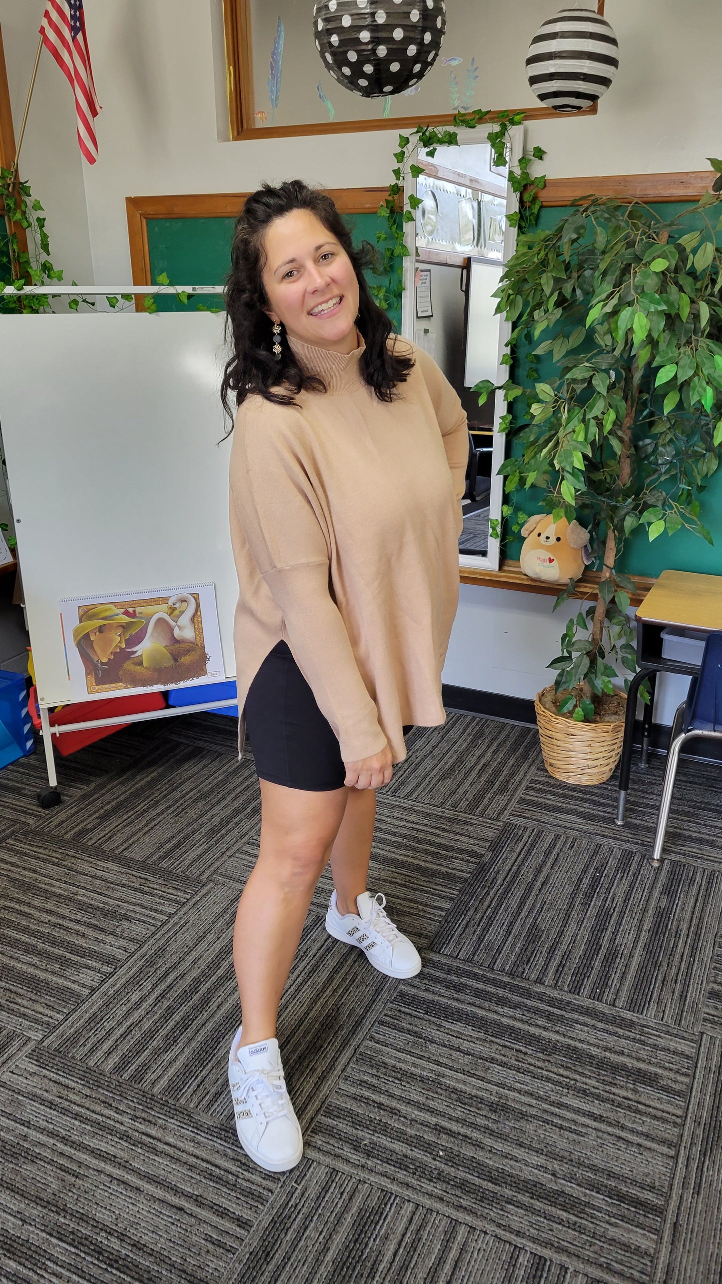 Bone Mock Neck Sweater "Belle" (S/M)