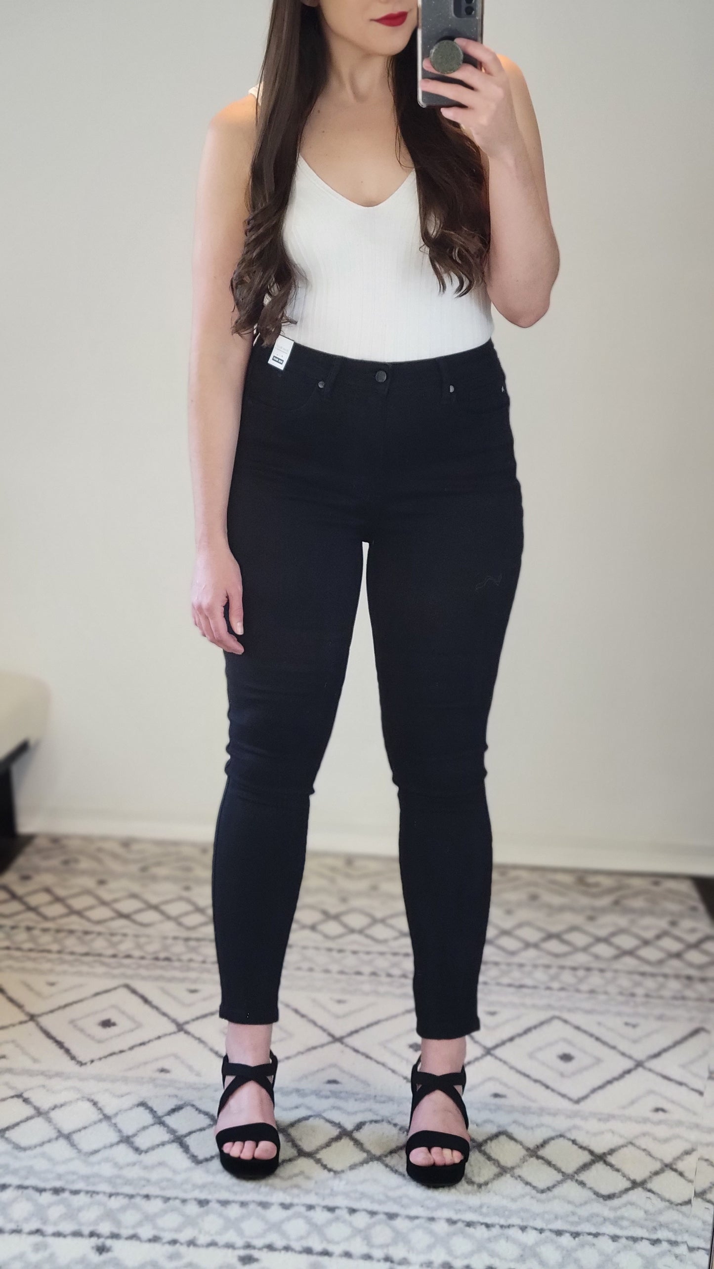 Judy Blue Black Tummy Control High Rise Classic Skinny "Lydia"