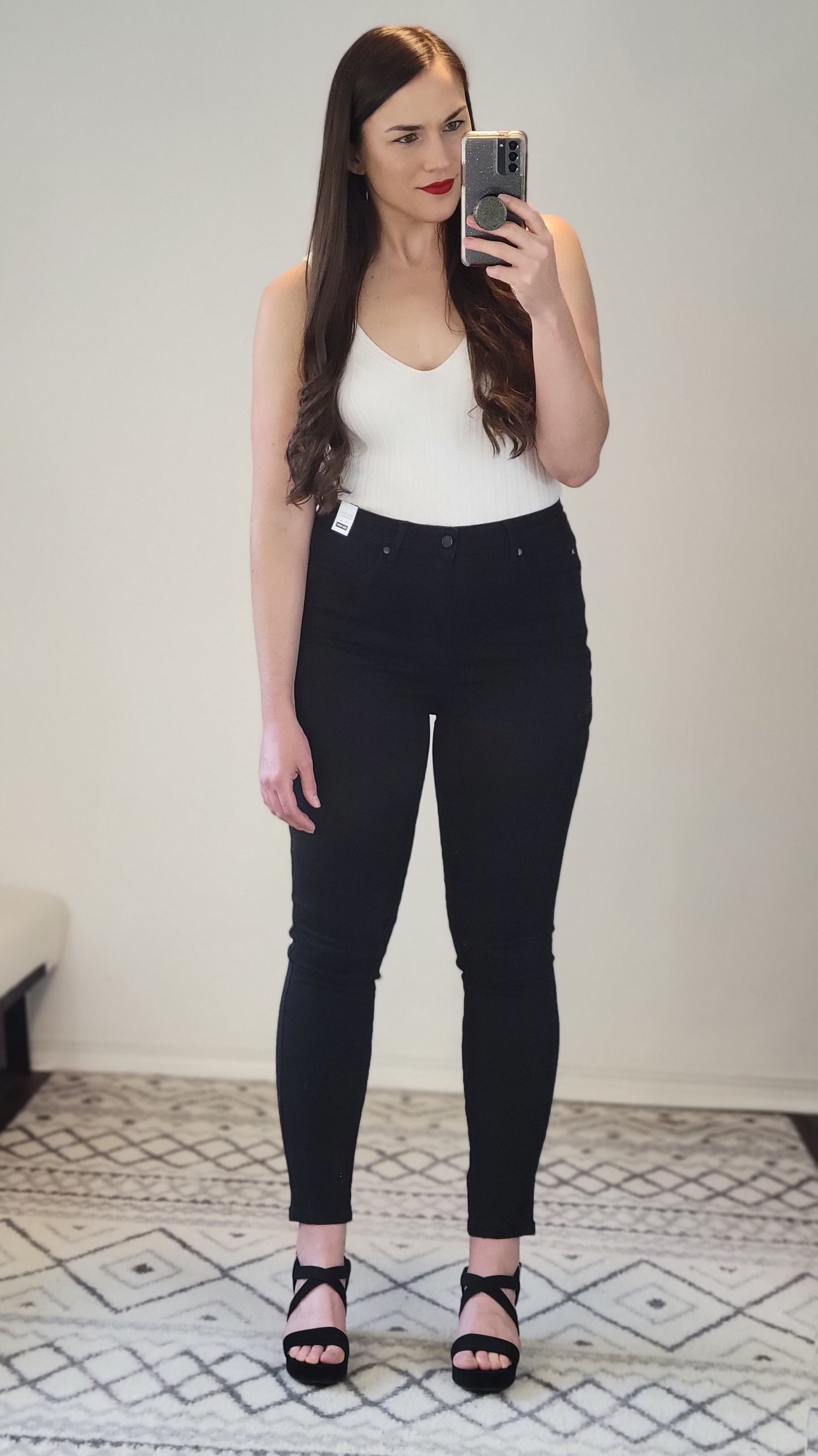 Judy Blue Black Tummy Control High Rise Classic Skinny "Lydia"