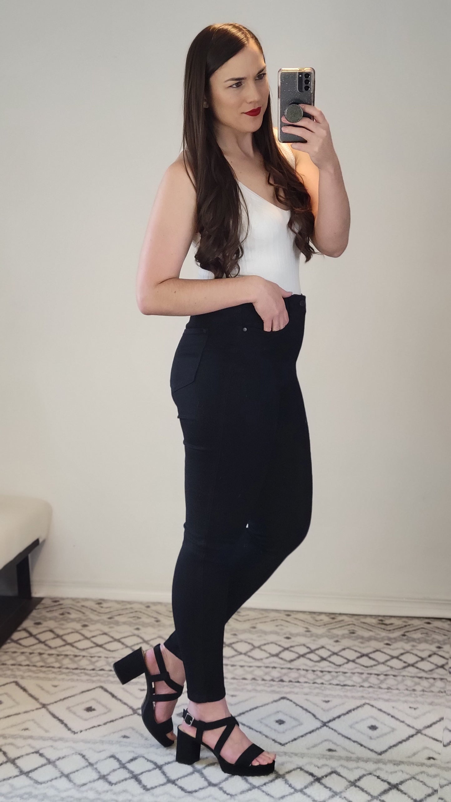 Judy Blue Black Tummy Control High Rise Classic Skinny "Lydia"