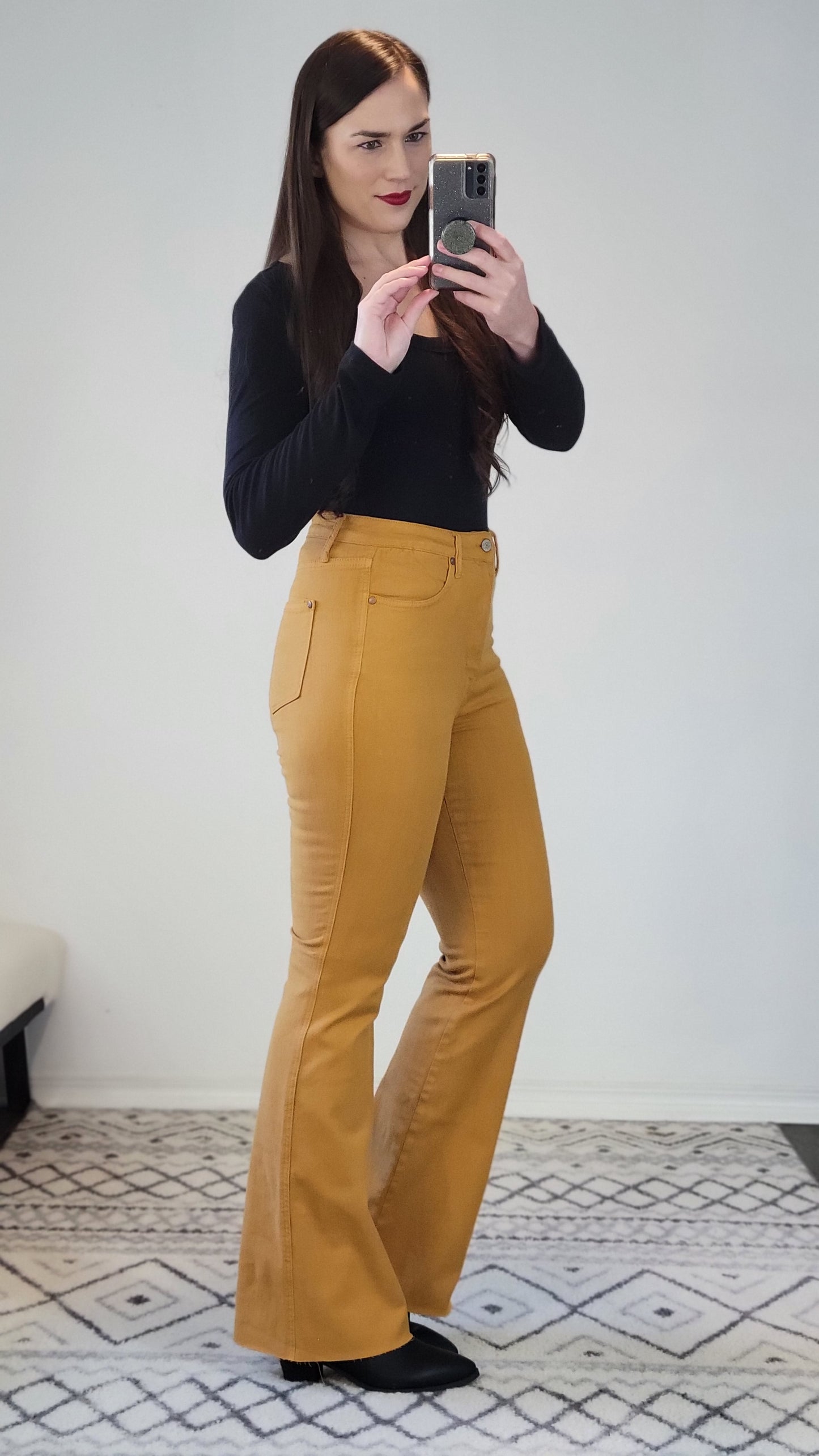Marigold Judy Blue High Waist Tummy Control Flare "Gracie"