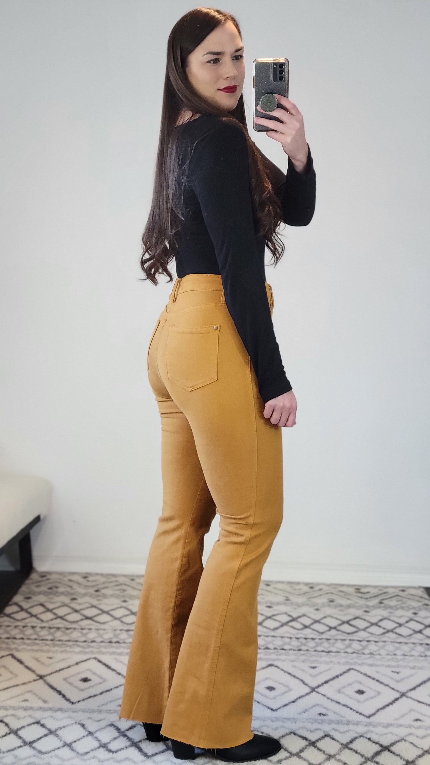 Marigold Judy Blue High Waist Tummy Control Flare "Gracie"