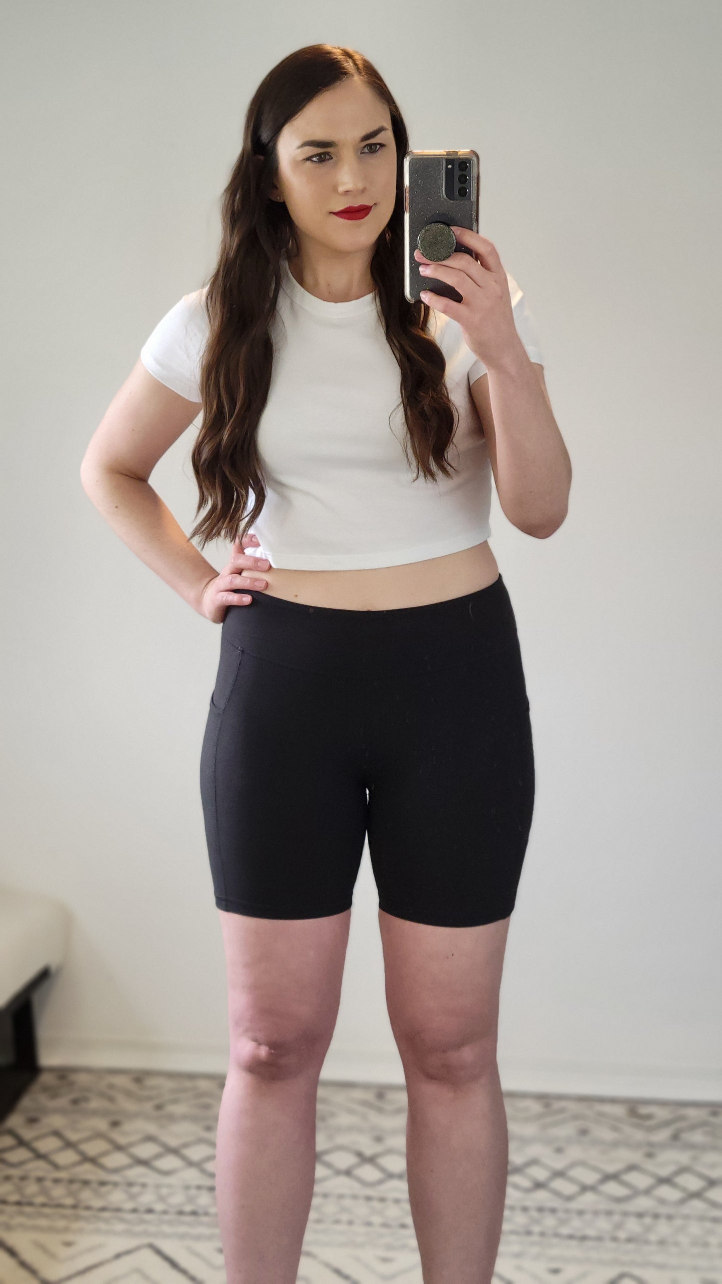 Black Buttersoft High Rise Biker Shorts 6" with Pockets “Jill” (S)