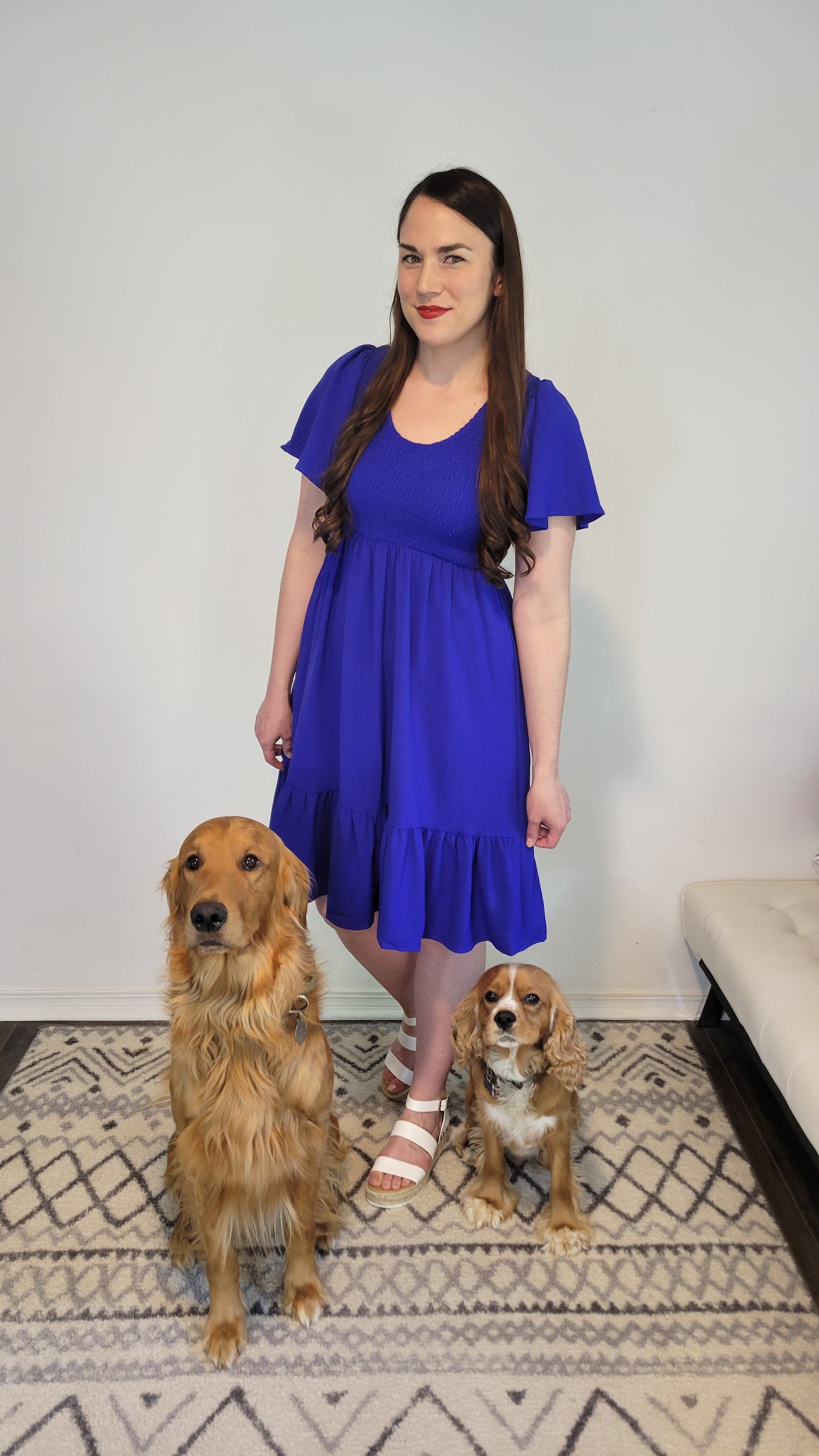 Royal Blue Mini Dress with Pockets “Annabelle” (S)