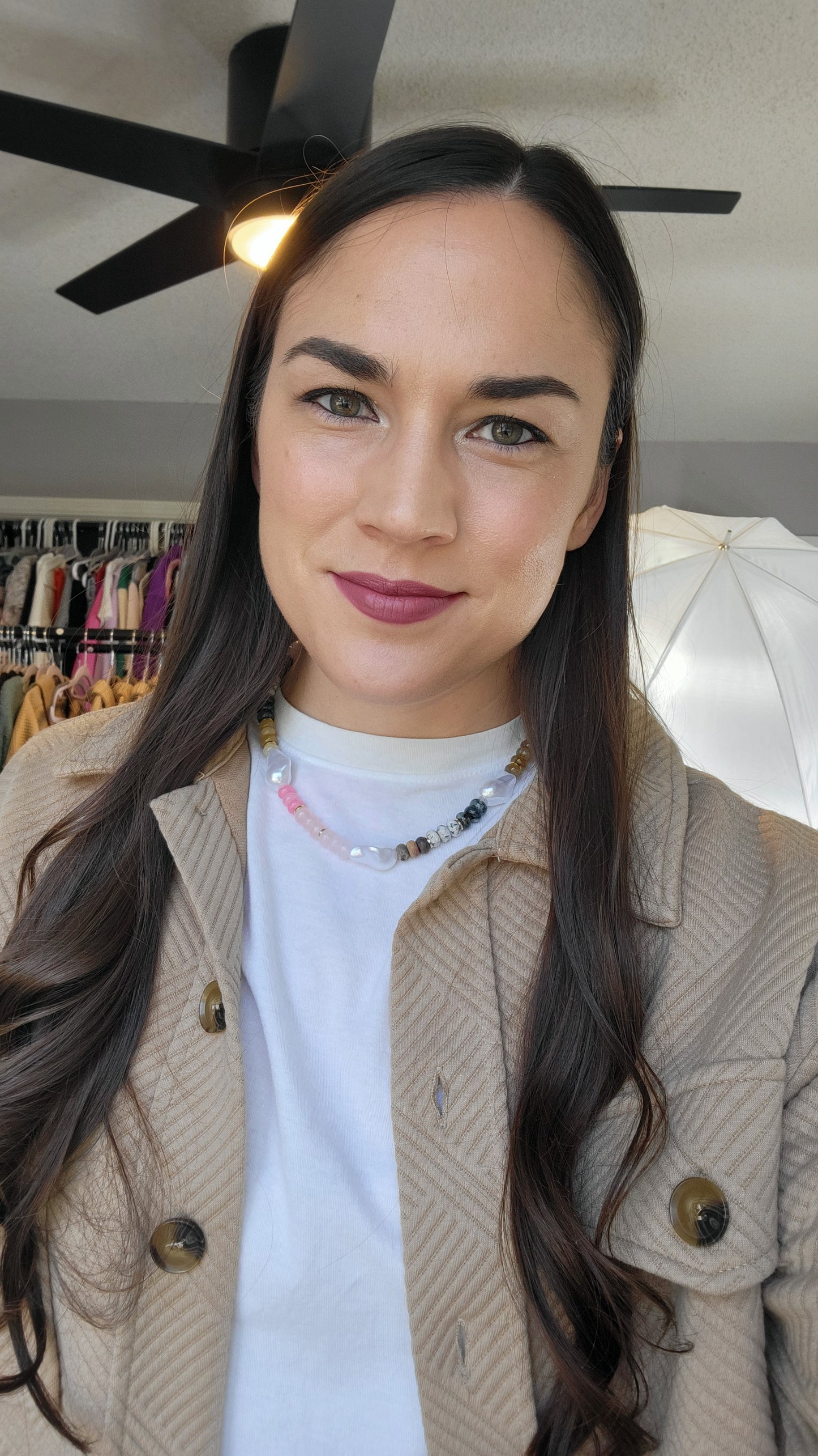 Tiarra Pearl Gemstone Necklace