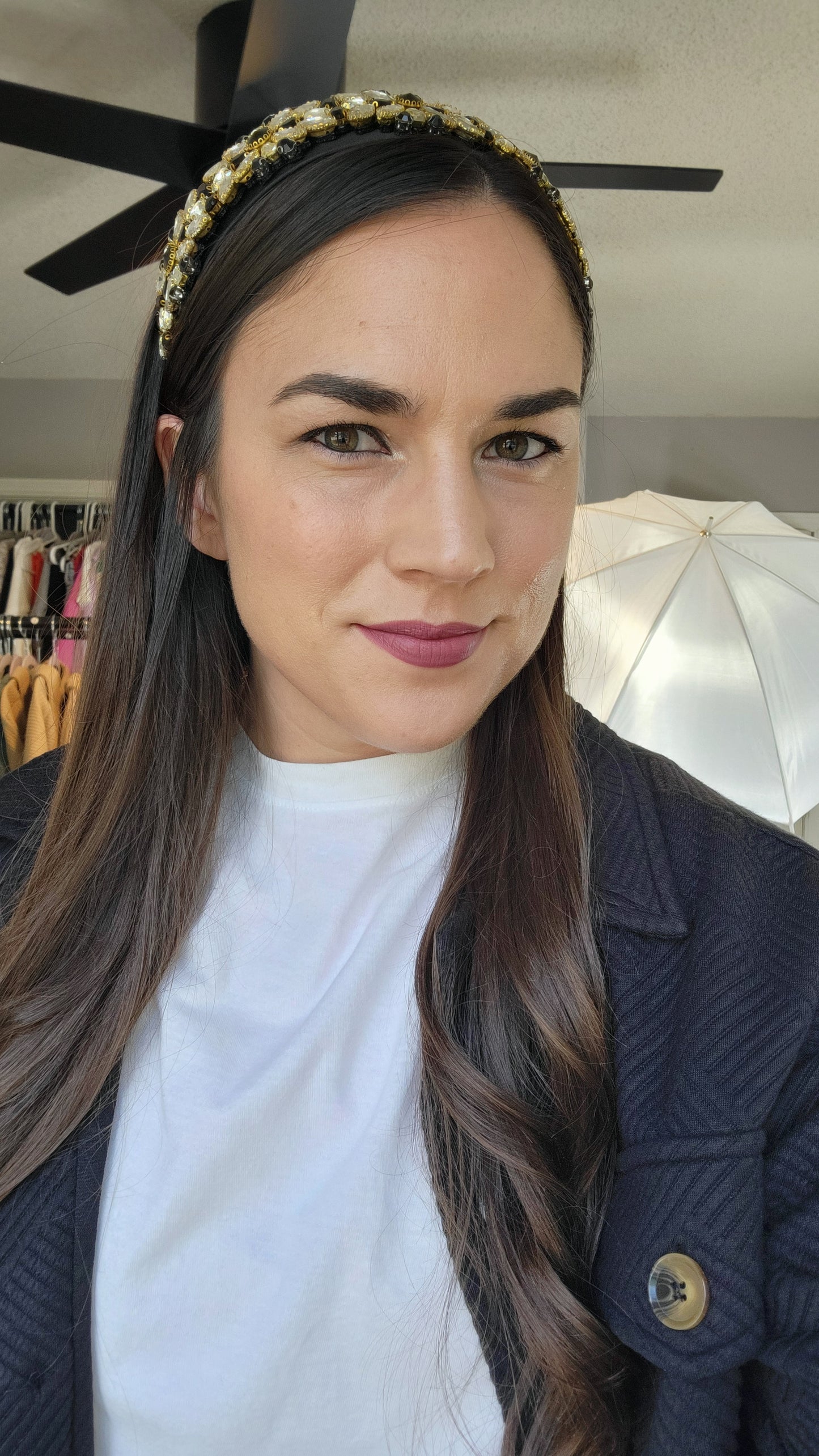 Black Bejeweled Headband