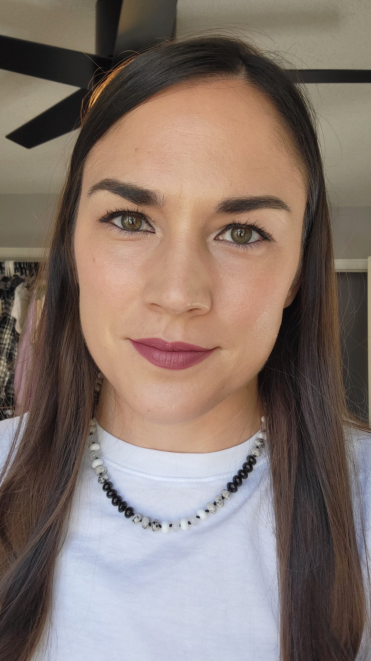 Black & White Gemstone Necklace