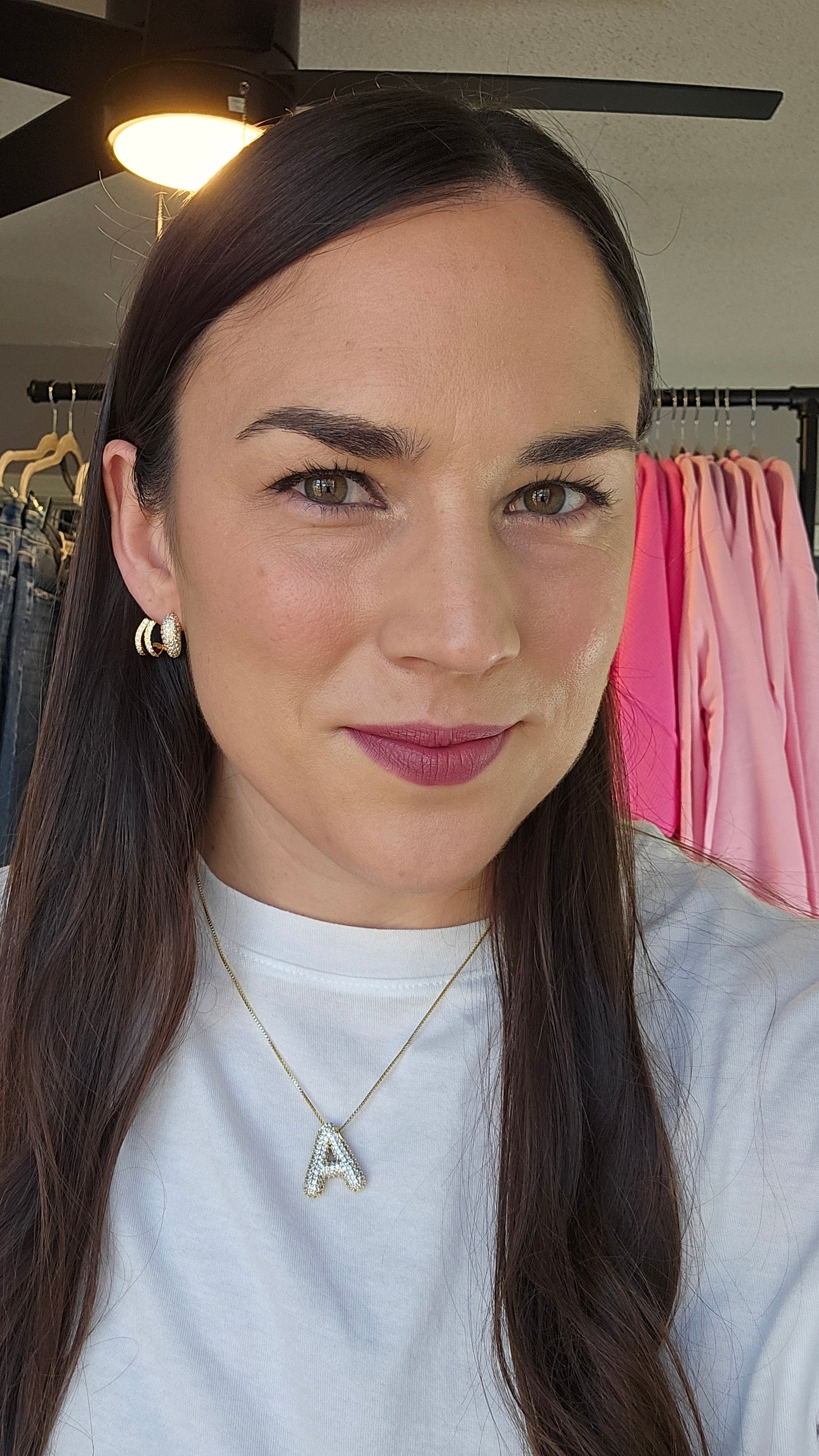 Bubble Crystal Gold Huggie