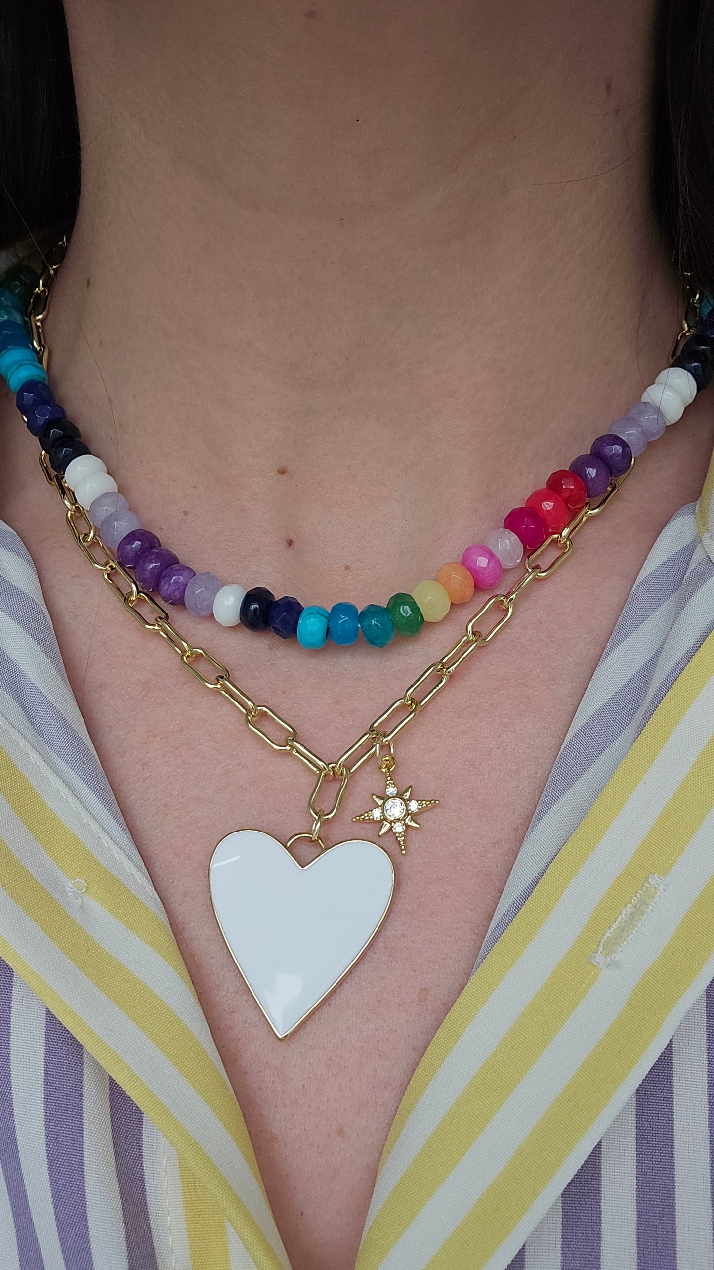 Rainbow Gemstone Necklace