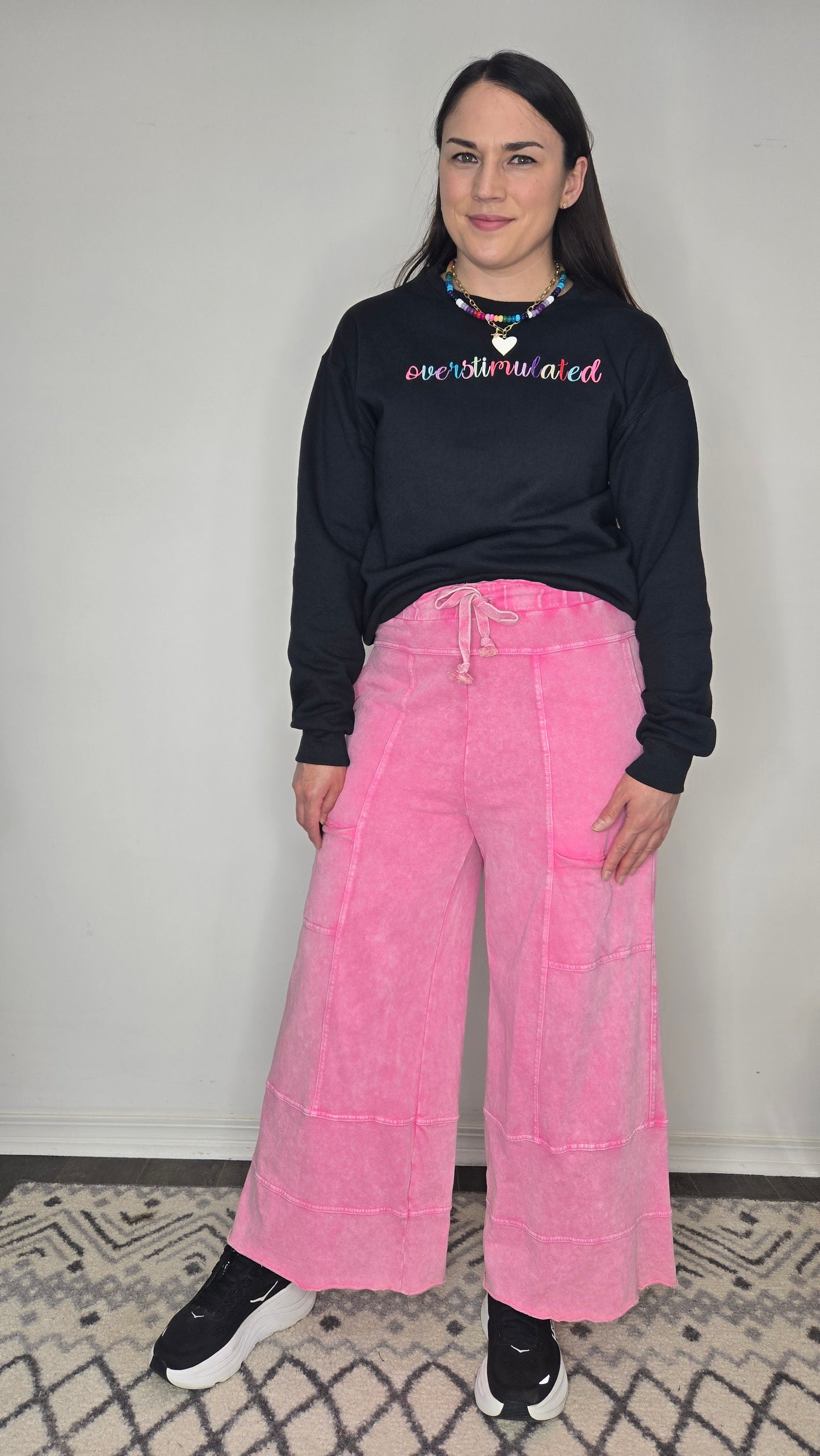 Overstimulated Colorful Embroidered Crewneck Sweatshirt "Iris"