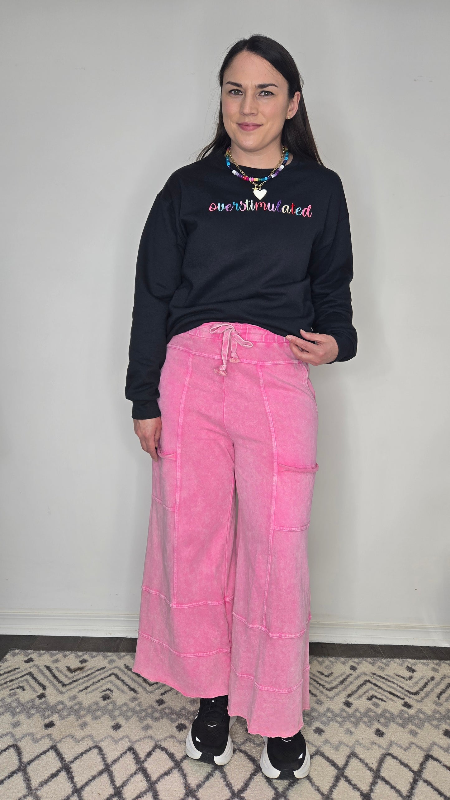 Overstimulated Colorful Embroidered Crewneck Sweatshirt "Iris"