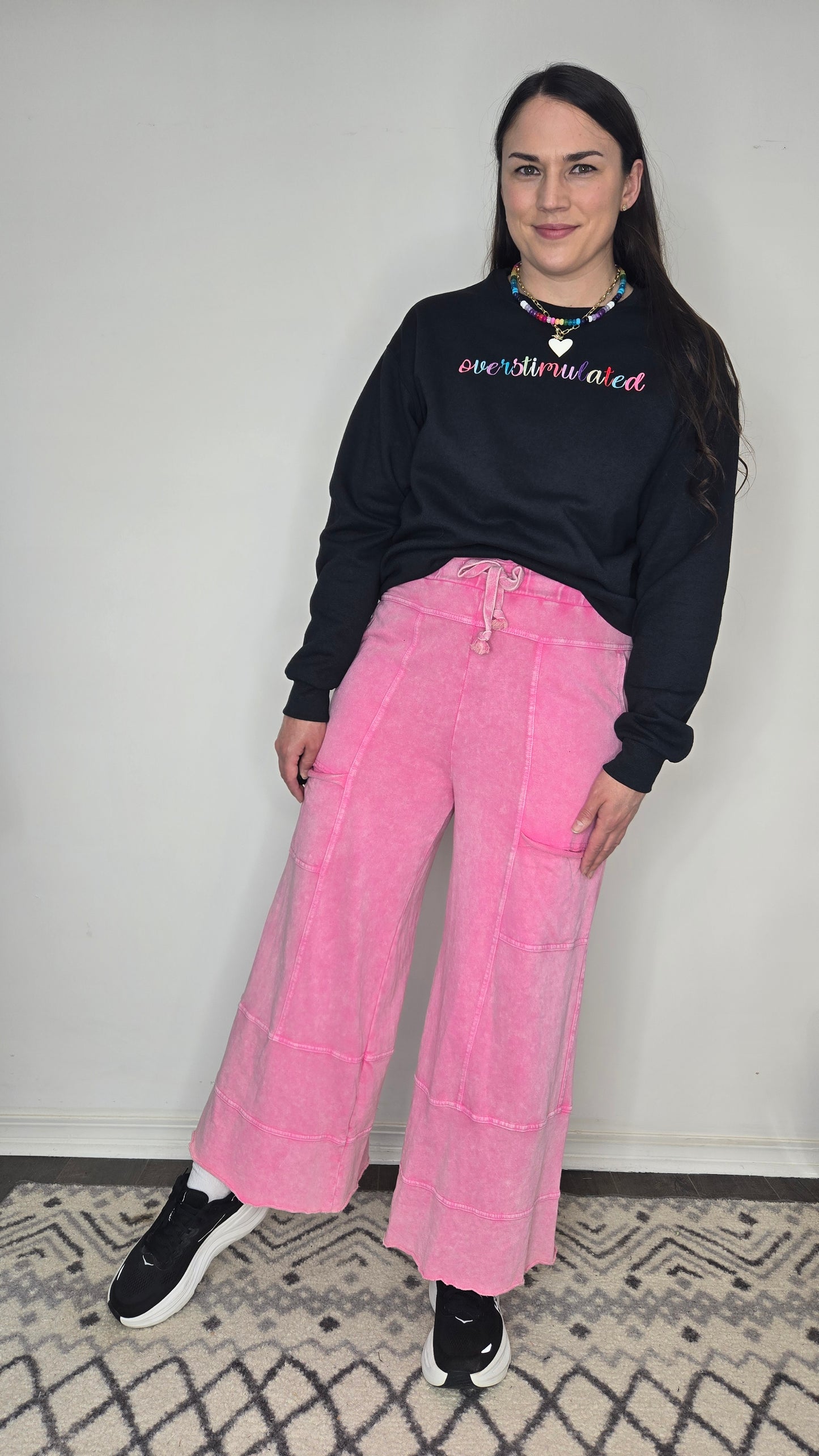 Overstimulated Colorful Embroidered Crewneck Sweatshirt "Iris"