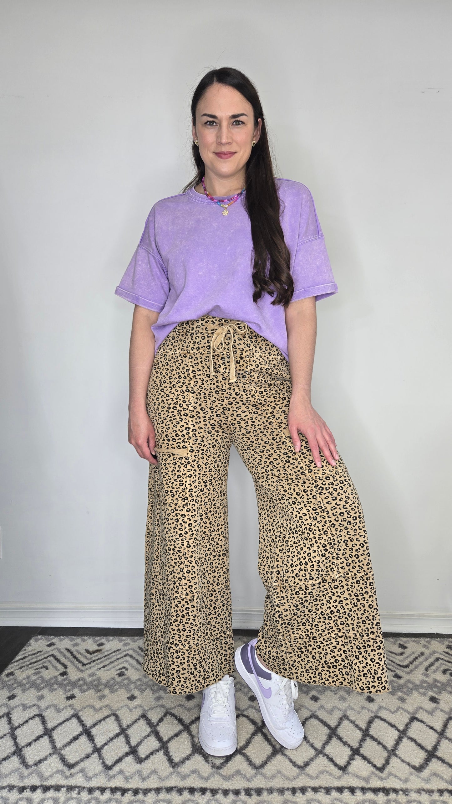 Lavender Acid Wash French Terry Oversize Top "Layla"