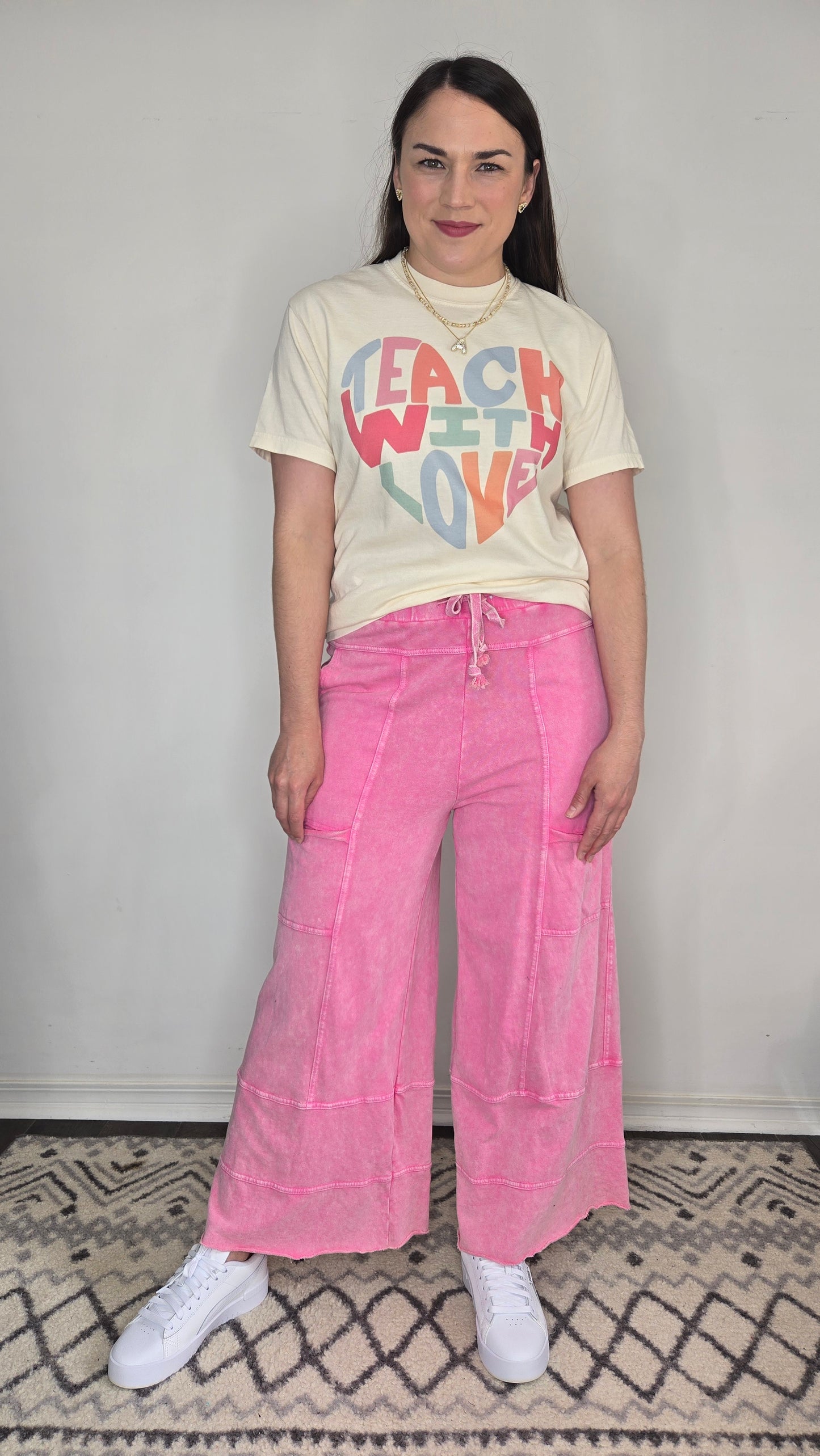Teach With Love Heart Graphic Tee "Val"
