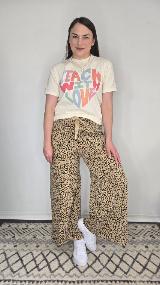 Teach With Love Heart Graphic Tee "Val"