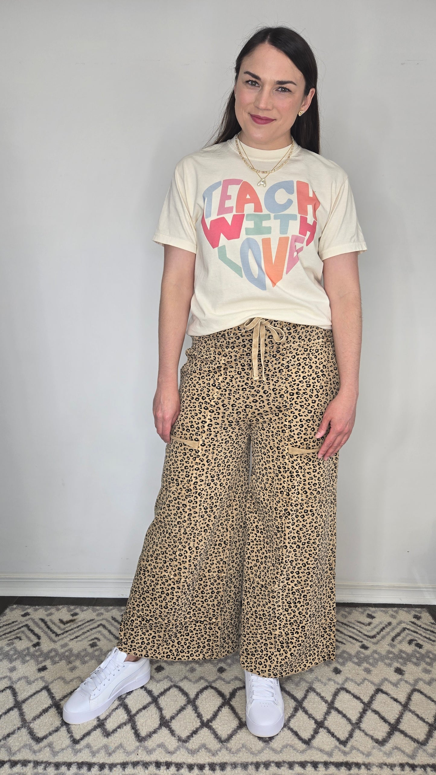 Teach With Love Heart Graphic Tee "Val"