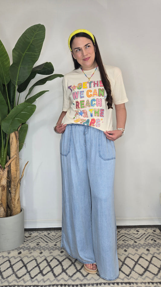 Together We Can Reach for the Stars Colorful Graphic Tee "Morgan"