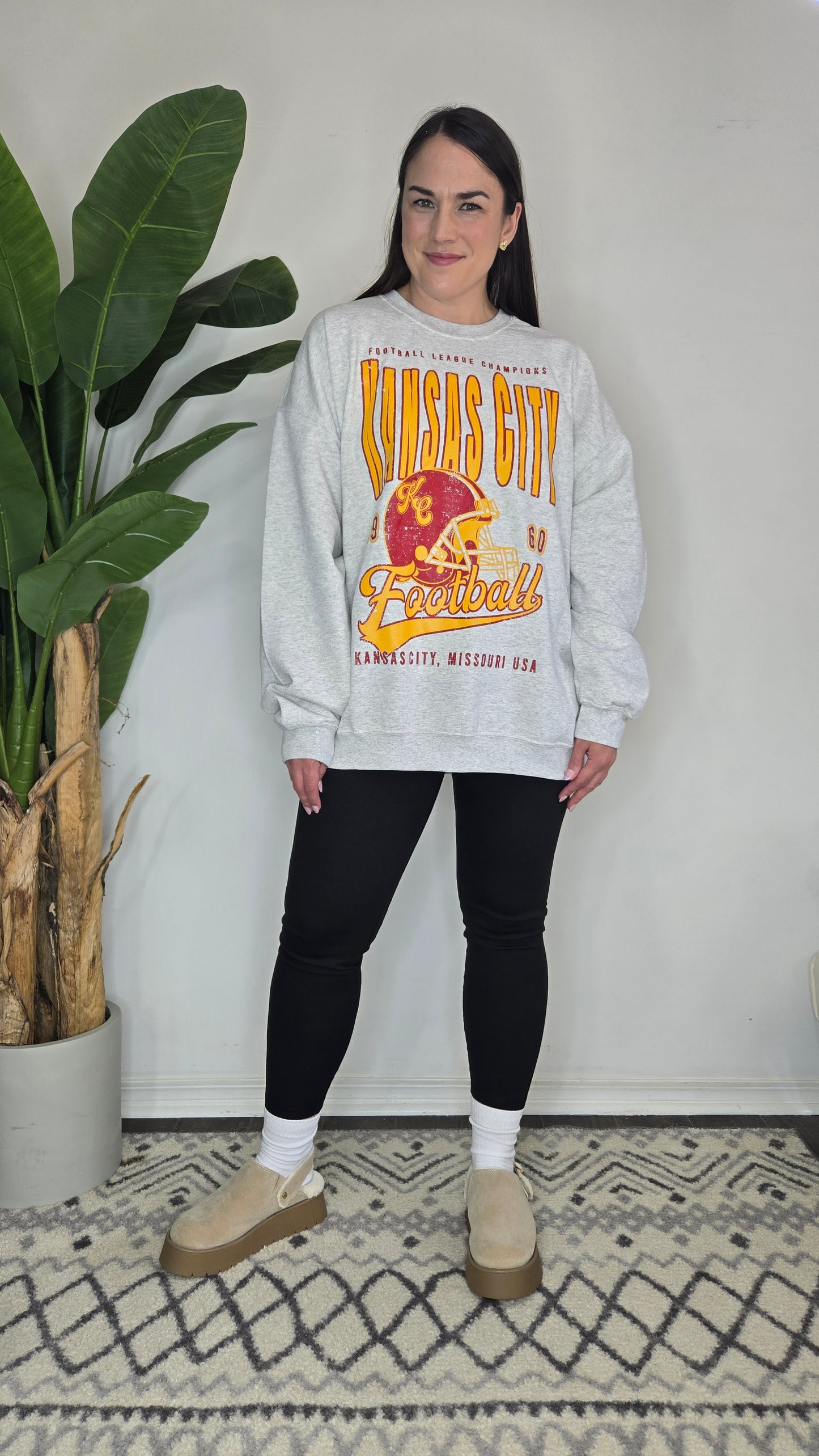Kansas City Oversize Football Sweatshirt "Kacie"