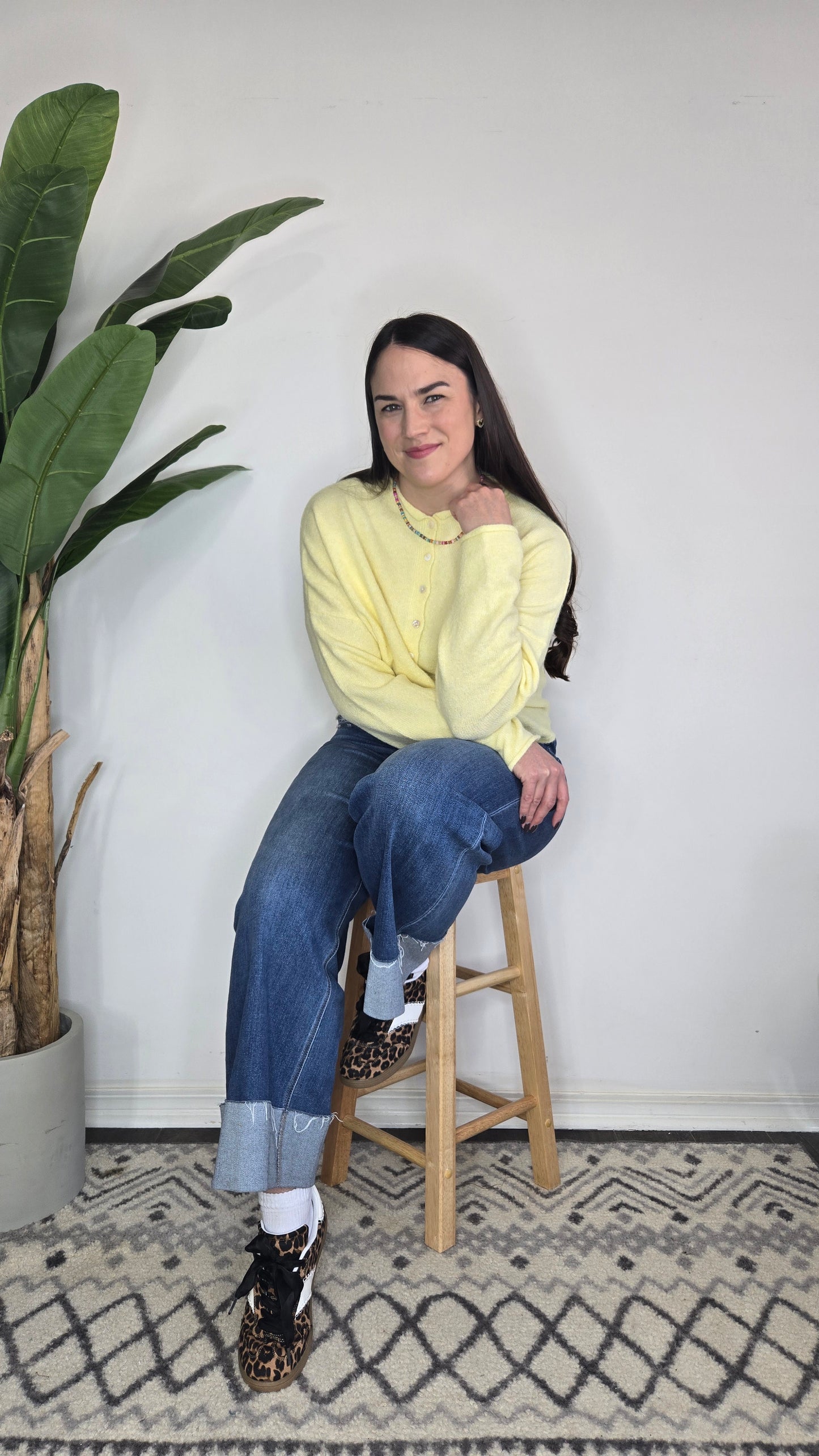 Butter Yellow Piper Cardigan "Tilly"