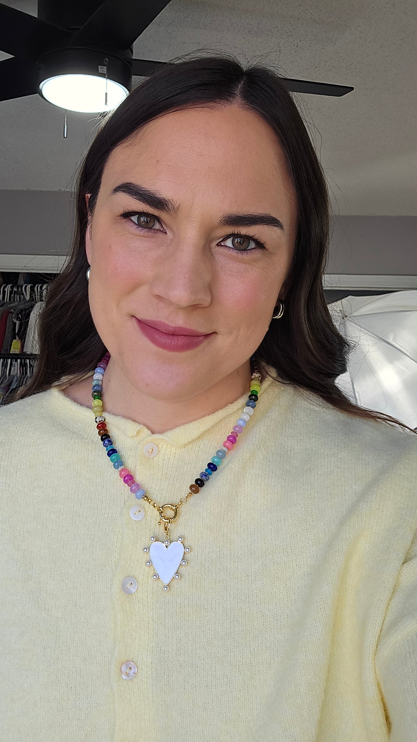 Pearl Crush Gold Heart Charm