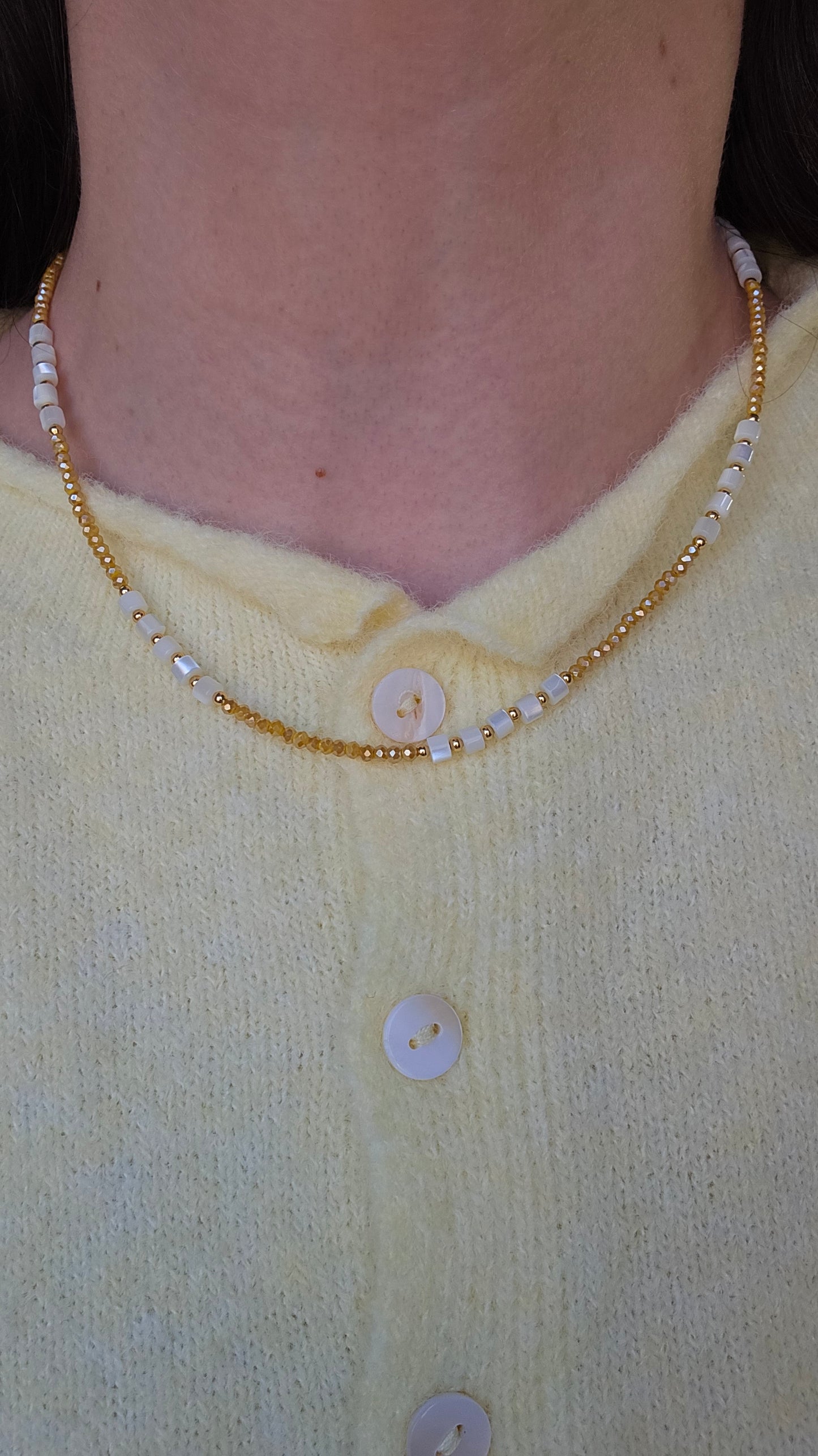 Dainty Salty and Sweet Beaded Necklace