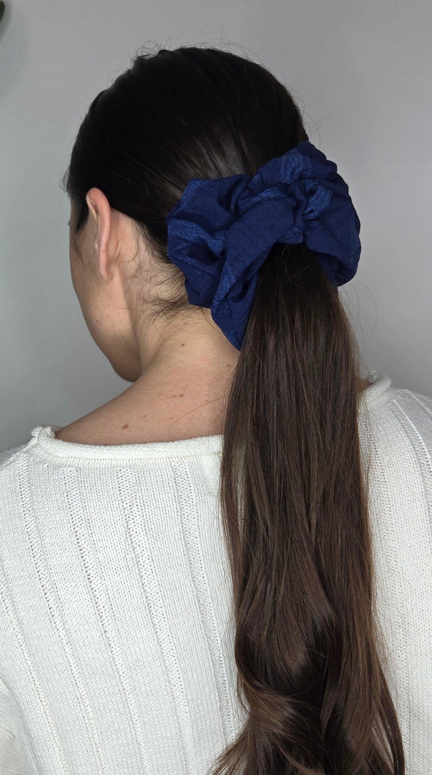 Navy Dream Jumbo Scrunchie
