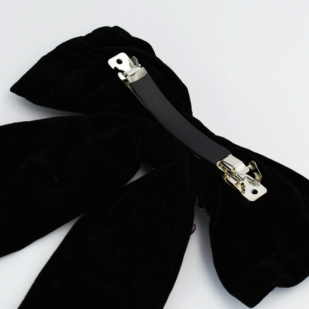 Black Colorful Bejeweled Bow