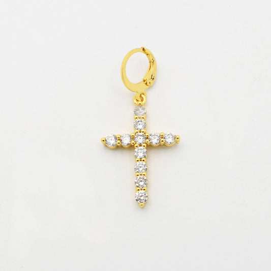 Gold Crystal Cross Charm *Restock*