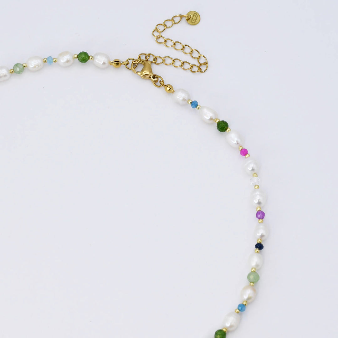 Pearl Girl Gemstone Necklace
