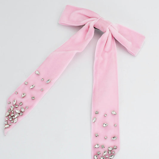 Pink Bejeweled Bow