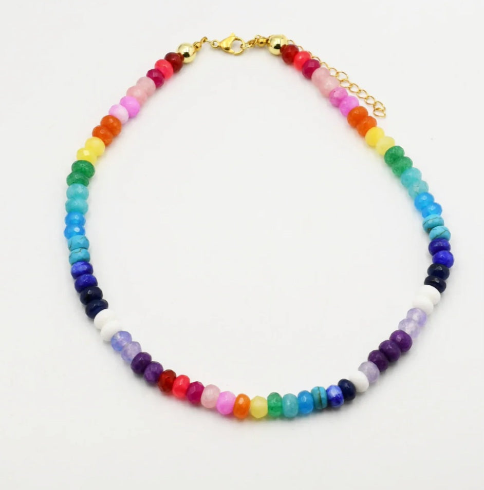 Rainbow Gemstone Necklace