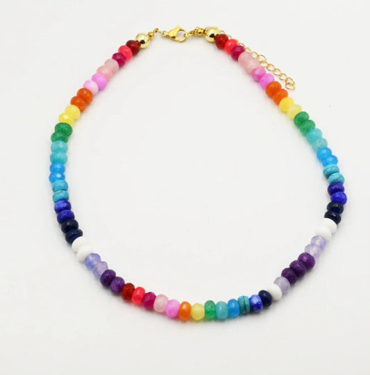 Rainbow Gemstone Necklace