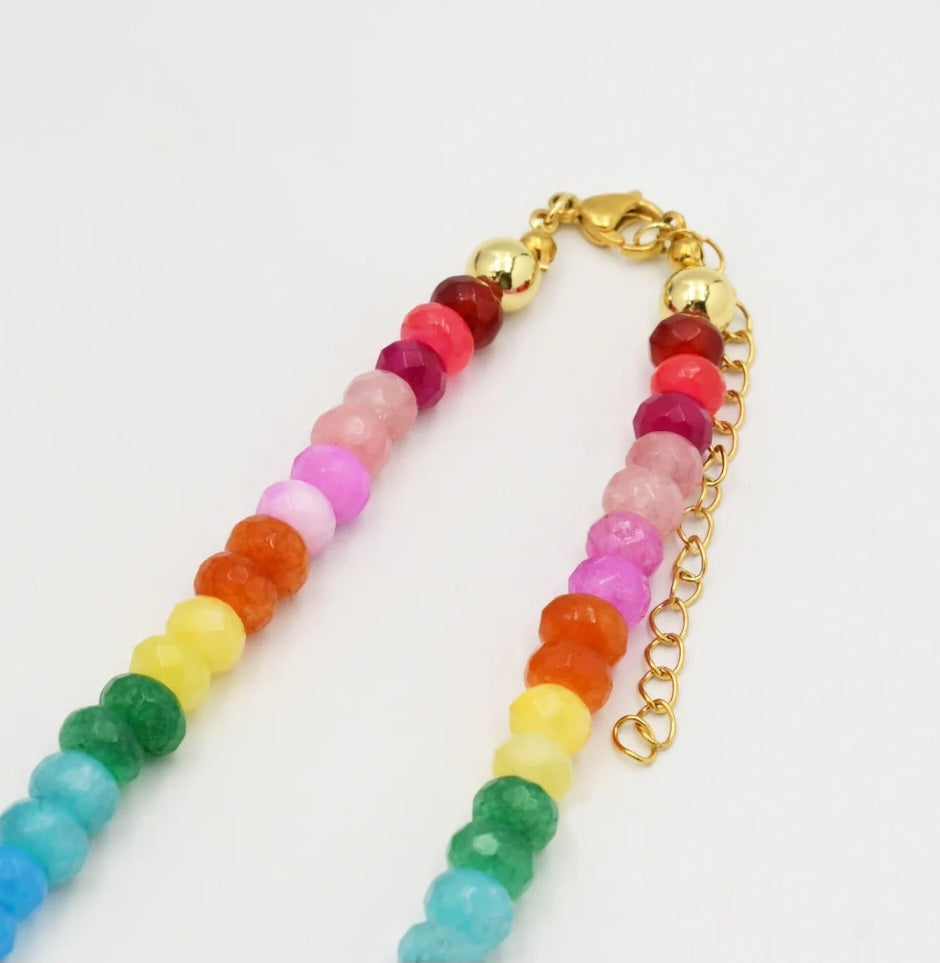 Rainbow Gemstone Necklace