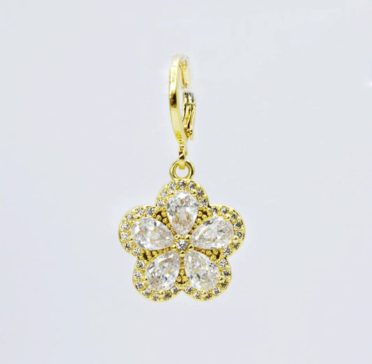 Crystal Flower Charm