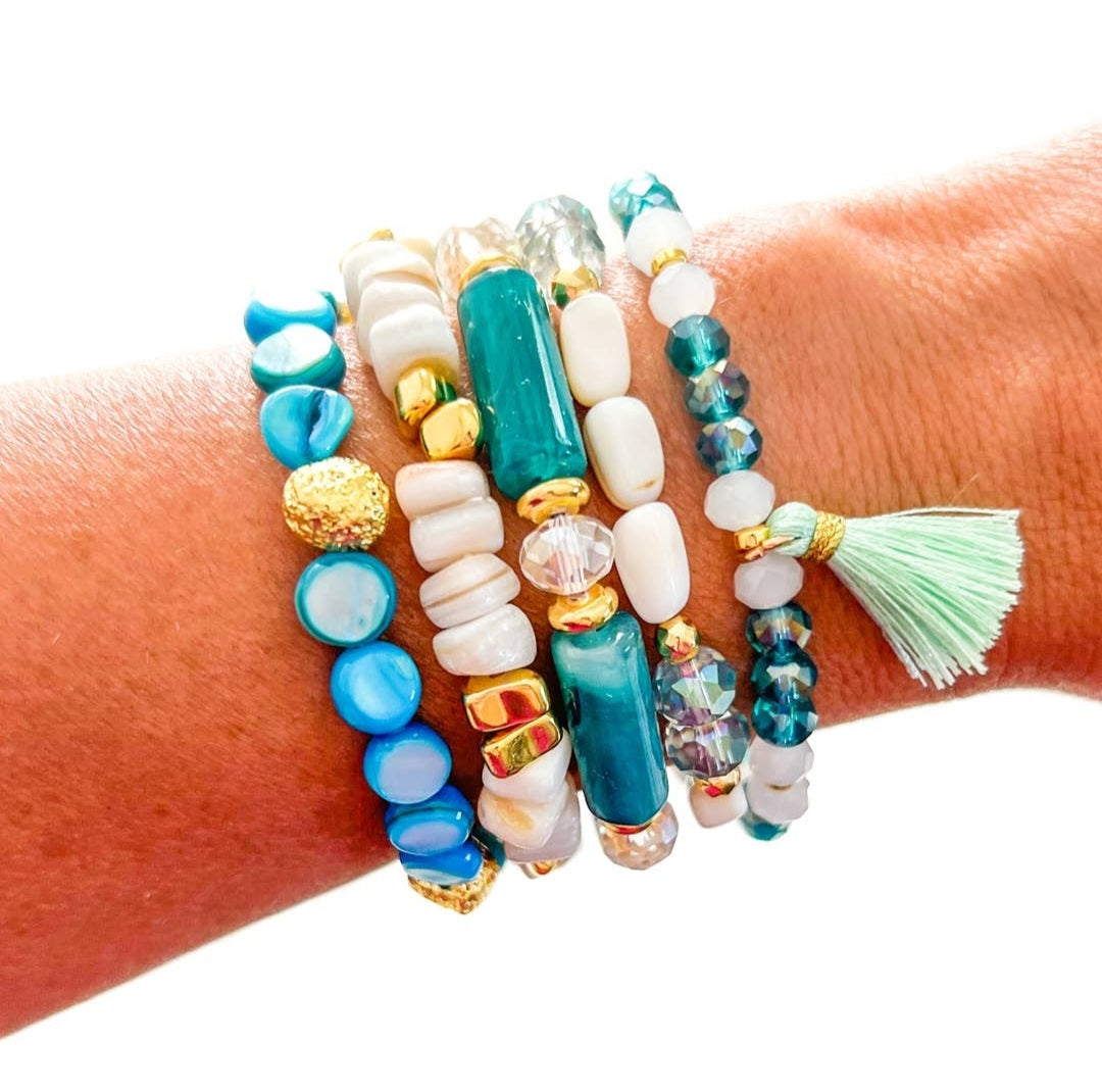 Teal Waters Bracelet Stack