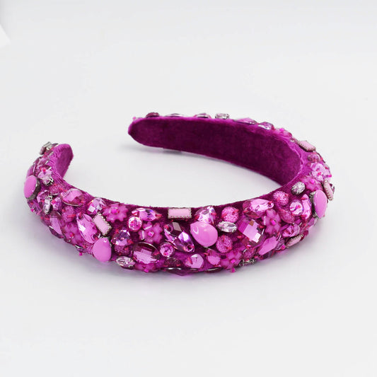 Pink Bejeweled Headband