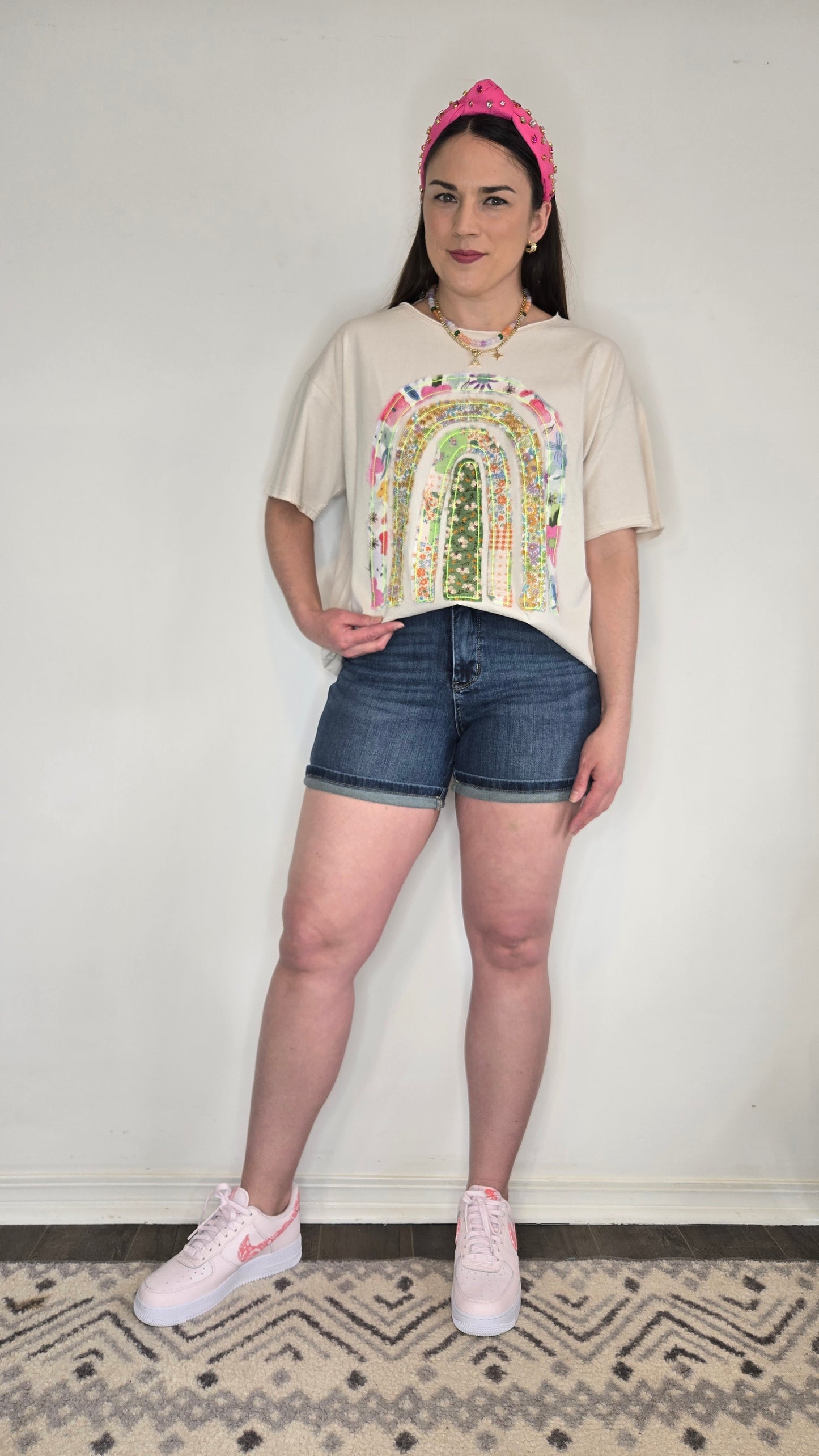 Judy Blue Medium Wash Mid Rise Tummy Control Shorts "Murphy"