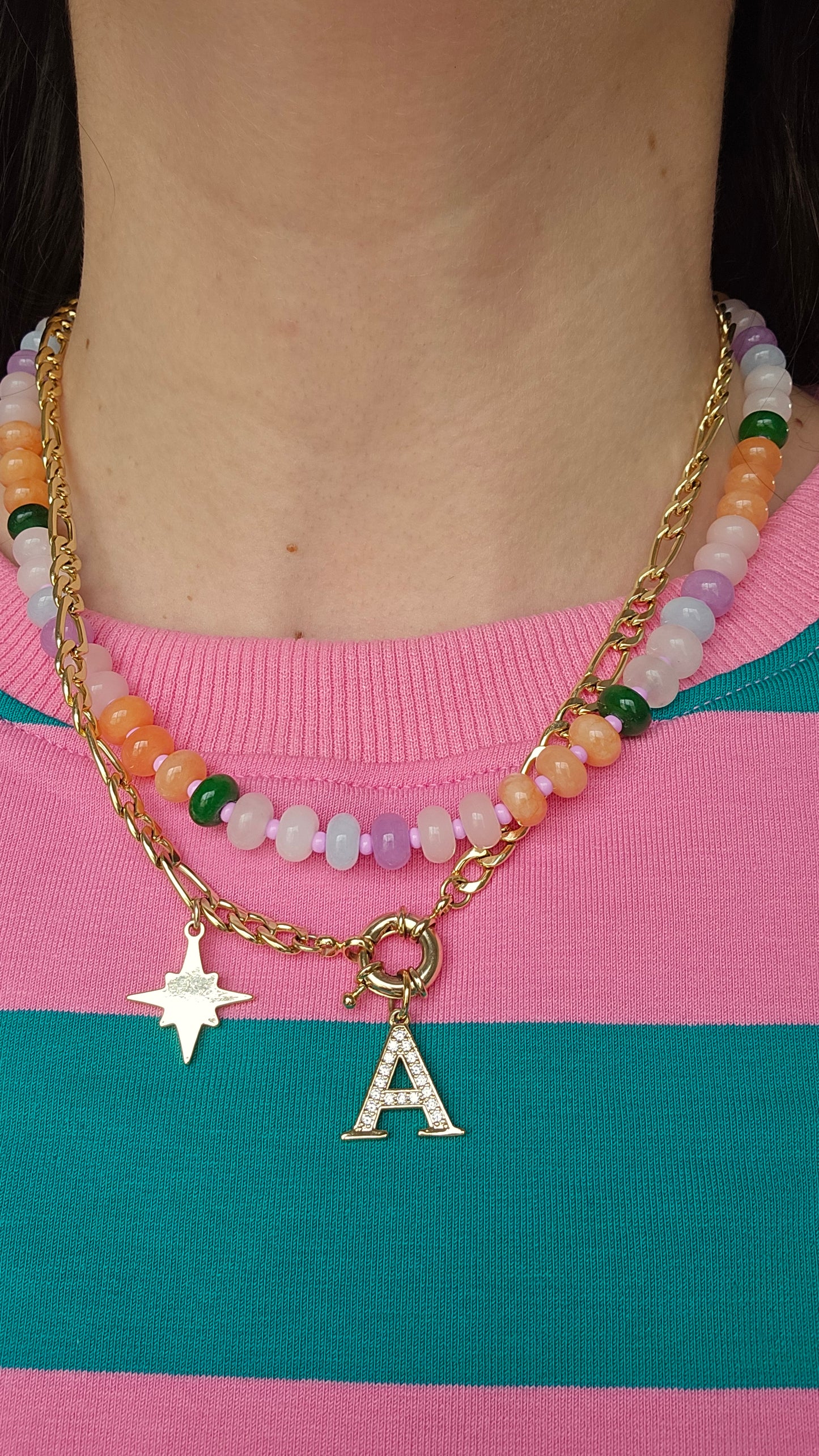 Pastel Gemstone Necklace