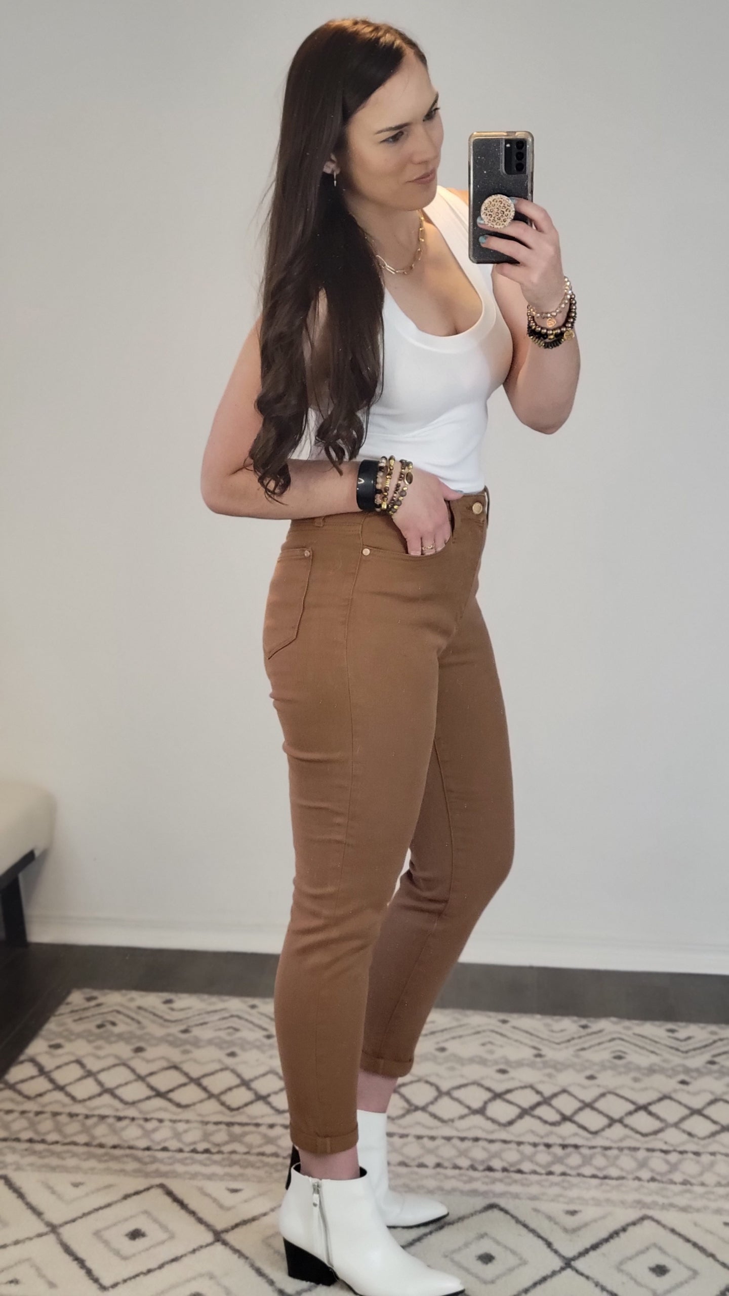 Judy Blue High Waist Brown Slim Fit “Carly” (16W)