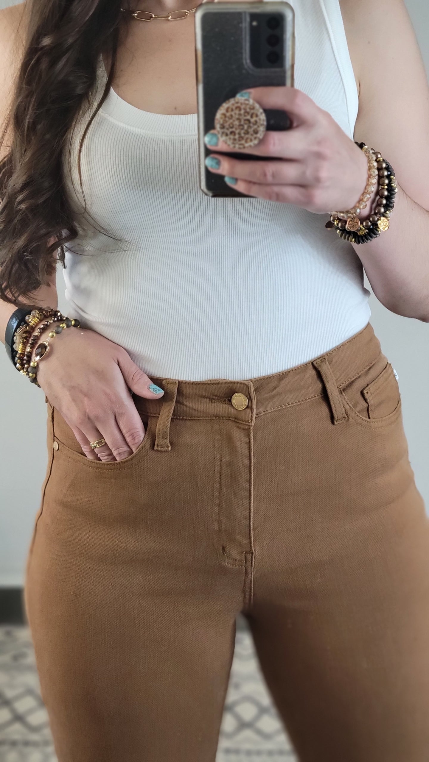 Judy Blue High Waist Brown Slim Fit “Carly” (16W)