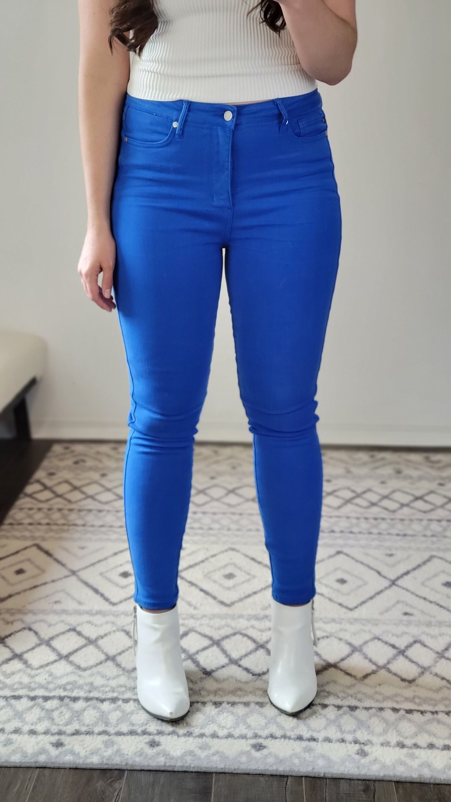 Judy Blue Cobalt Blue High Rise Tummy Control Skinny “Louise”(11)