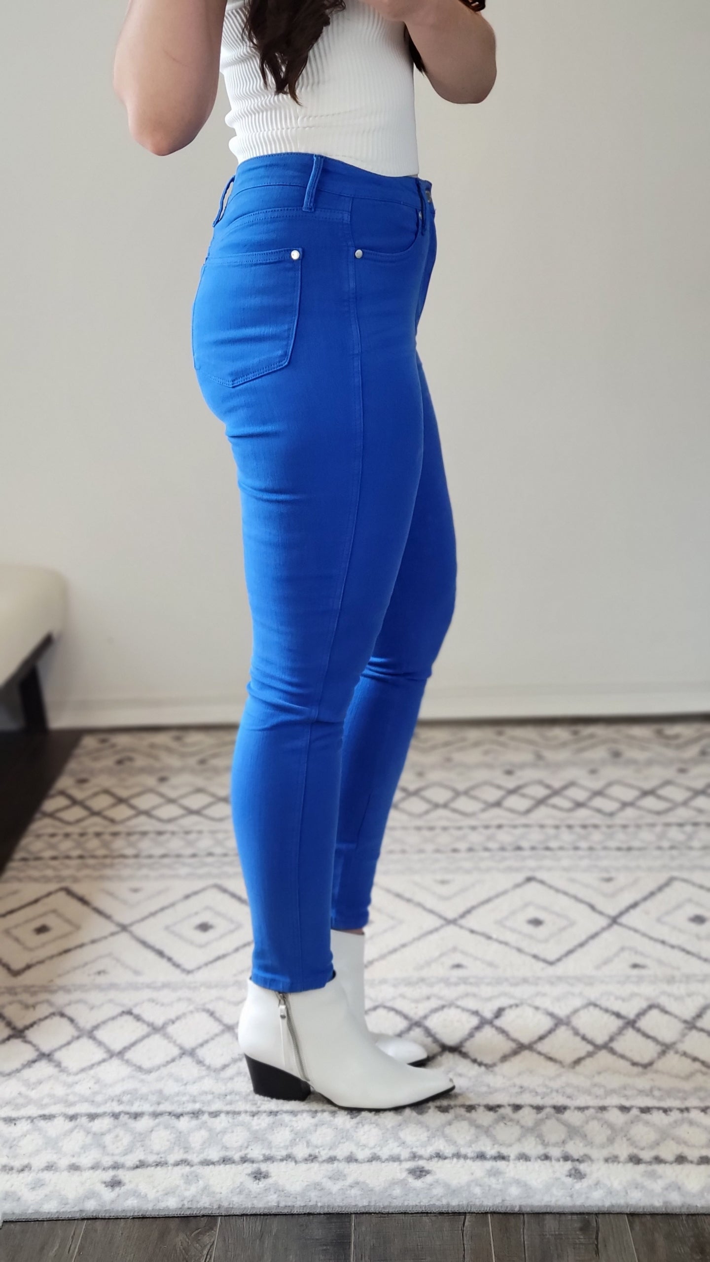 Judy Blue Cobalt Blue High Rise Tummy Control Skinny “Louise”(11)