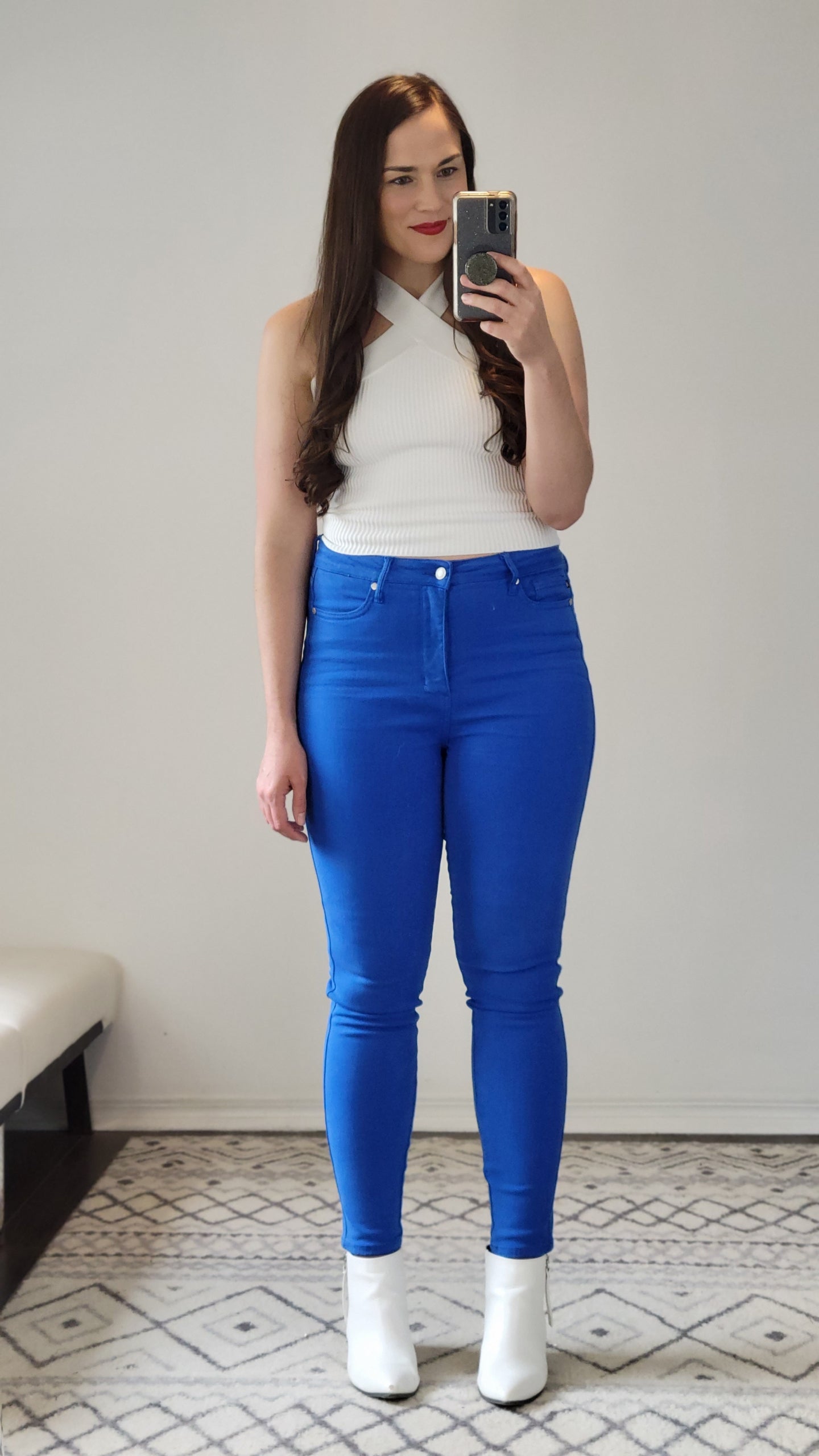 Judy Blue Cobalt Blue High Rise Tummy Control Skinny “Louise”(11)