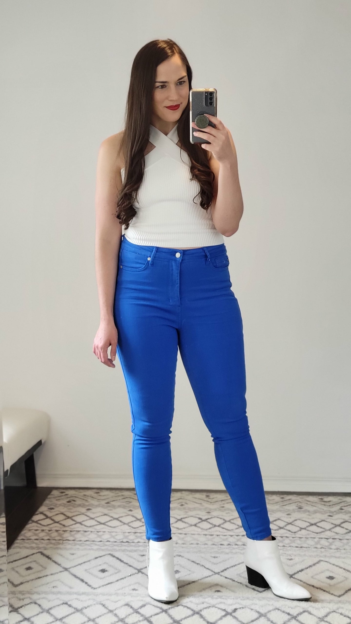 Judy Blue Cobalt Blue High Rise Tummy Control Skinny “Louise”(11)