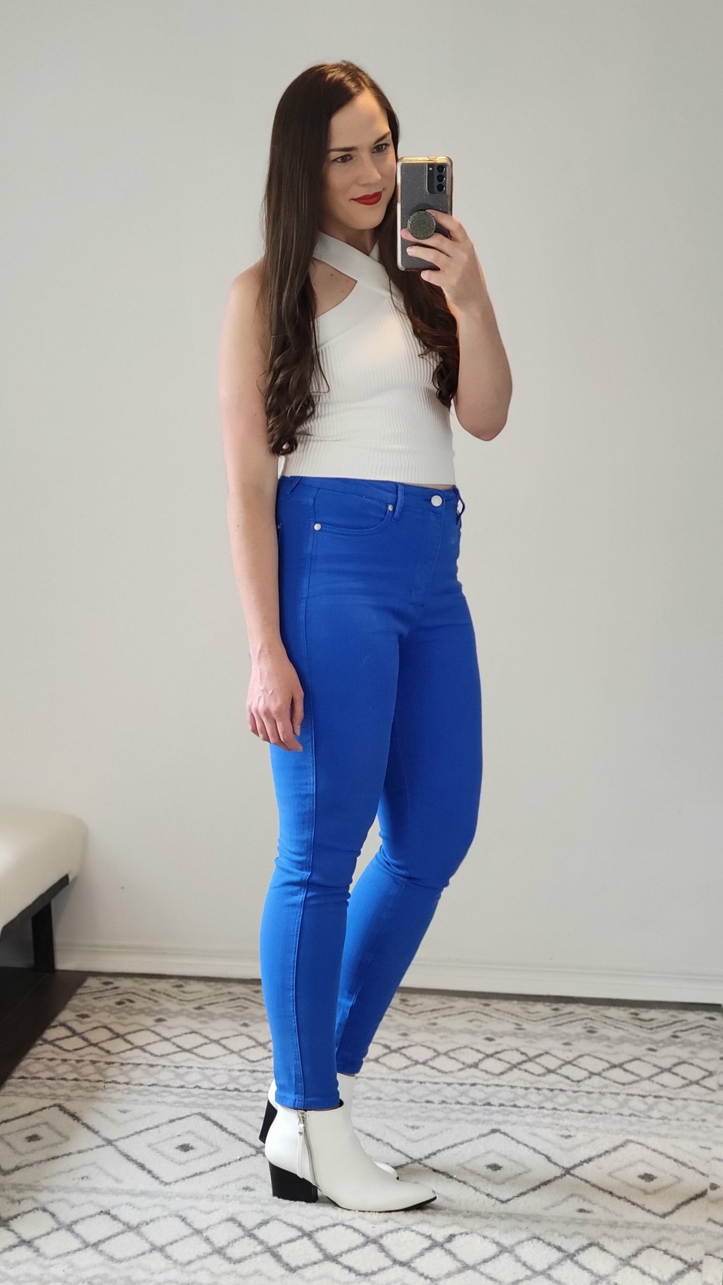 Judy Blue Cobalt Blue High Rise Tummy Control Skinny “Louise”(11)